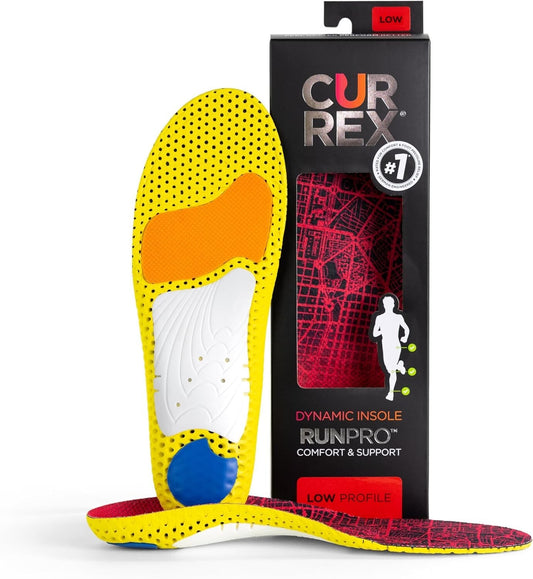 CURREX RunPro Insoles for Running Shoes, for Men & Women, Low Arch, XL