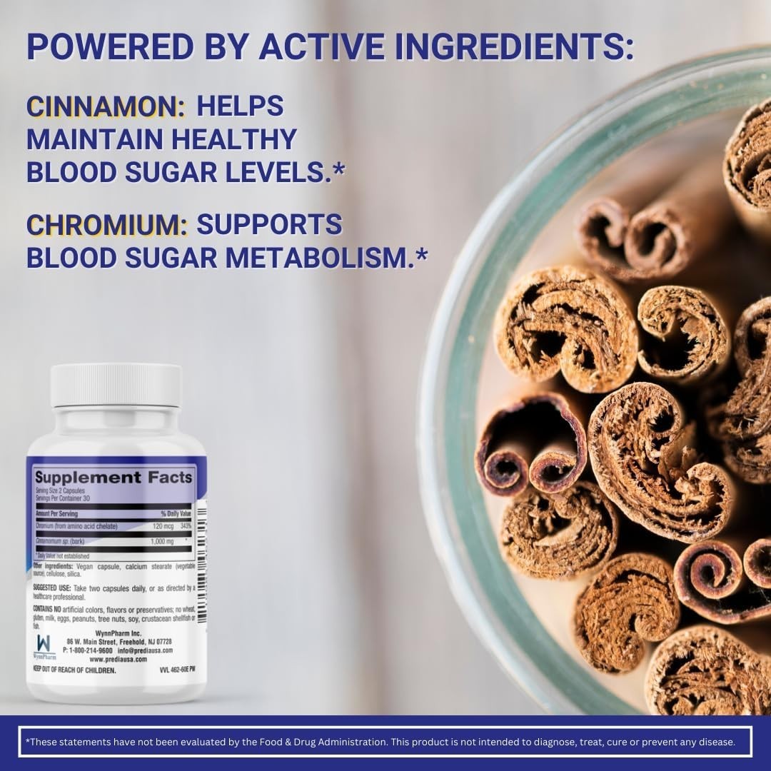 PREDIA® Ultimate Blood Sugar Support  Vegan Caps for Balanced Glucose Level 60c