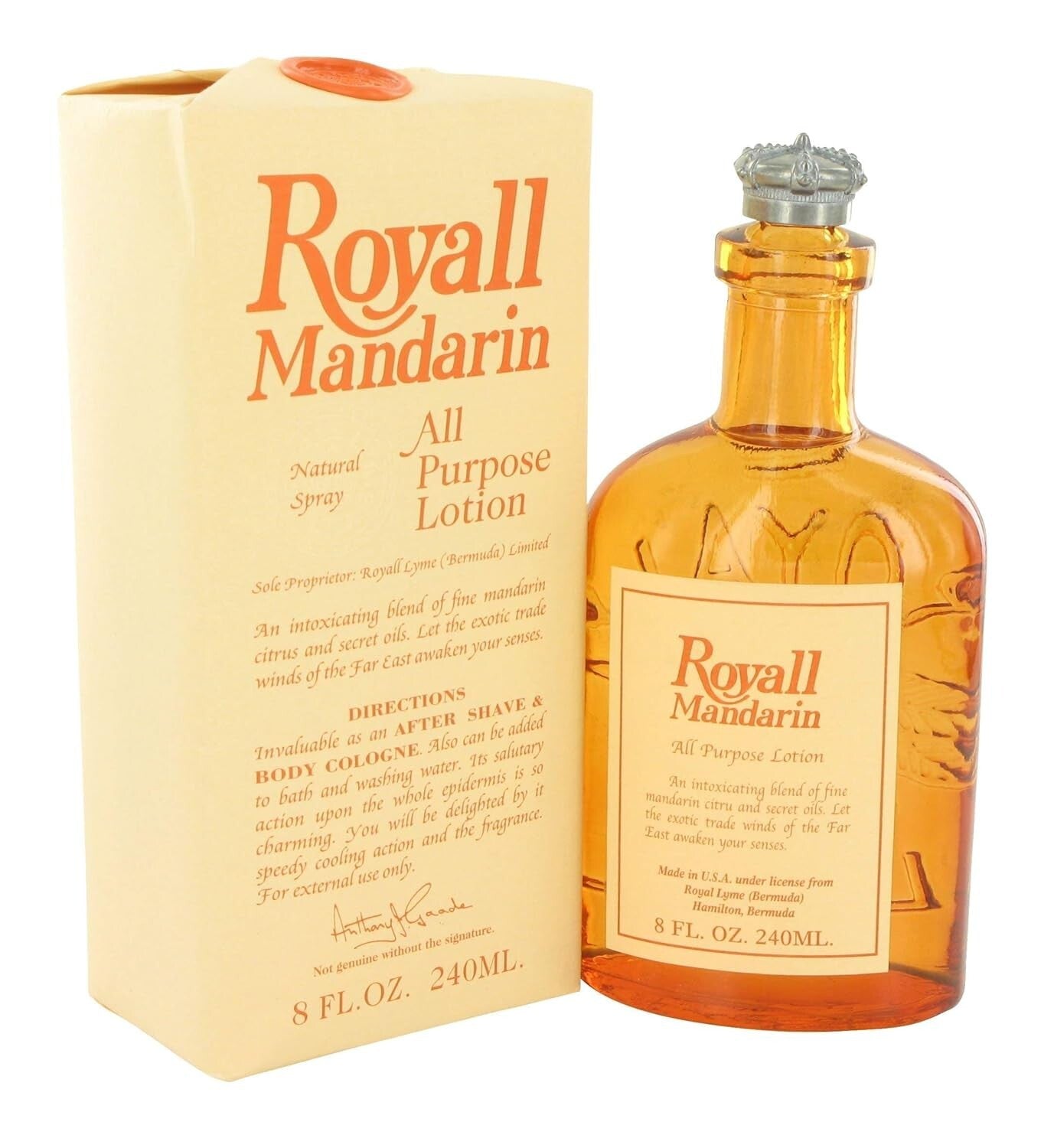Royall Mandarin By ROYALL FRAGRANCES FOR MEN 8 oz All Purpose Lotion