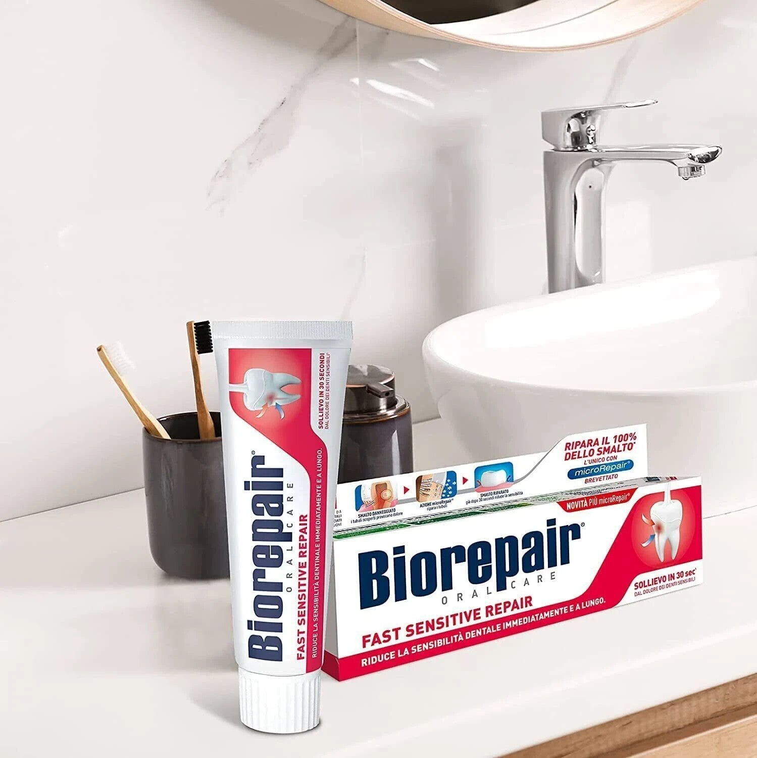 Biorepair "Fast Sensitive Repair" Toothpaste with microRepair - 2 Pack