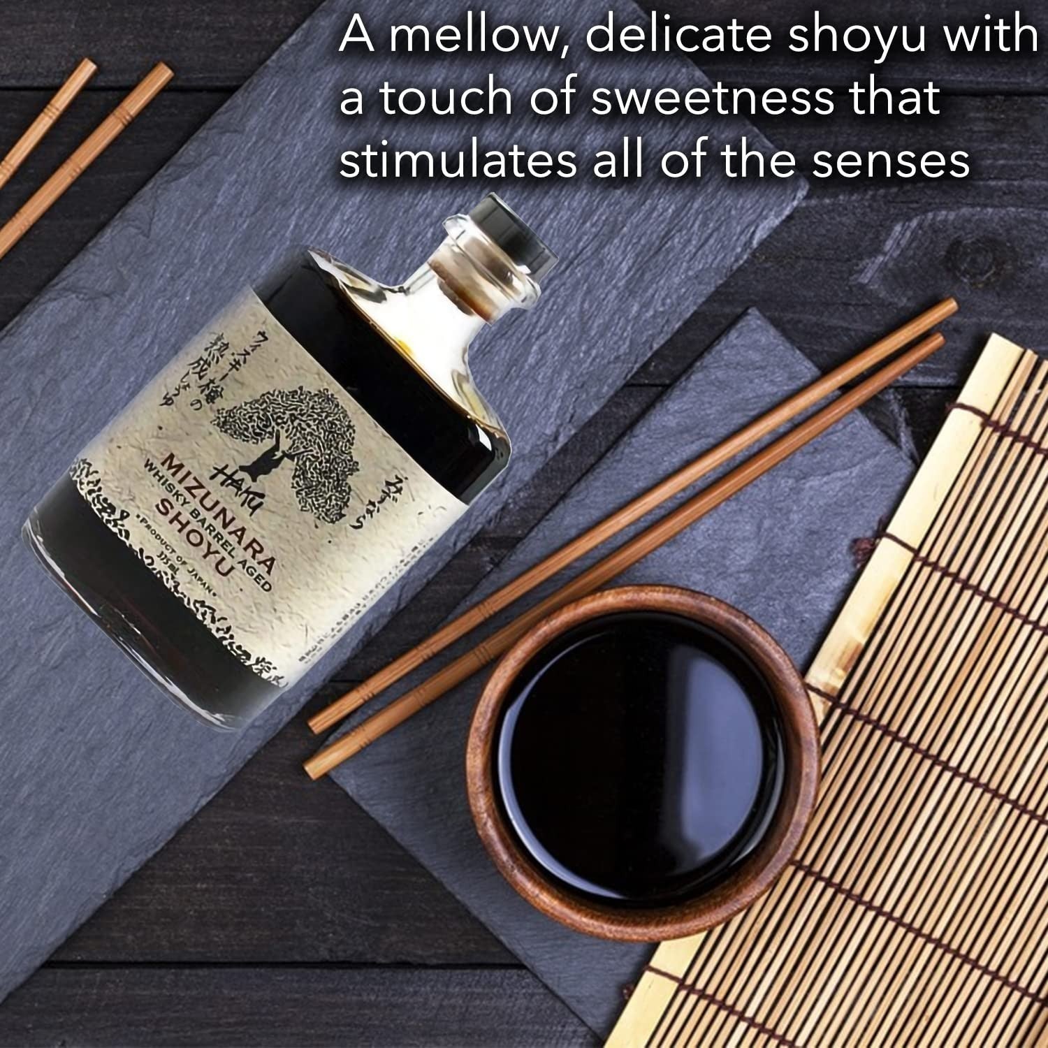 HAKU Mizunara Whiskey Barrel Aged Shoyu Soy Sauce (375 ml)