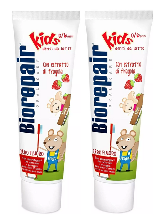 BIOREPAIR Oral Care Kids 0-6 (50ml) Wild Strawberry (2 Pack) Packaging May Vary