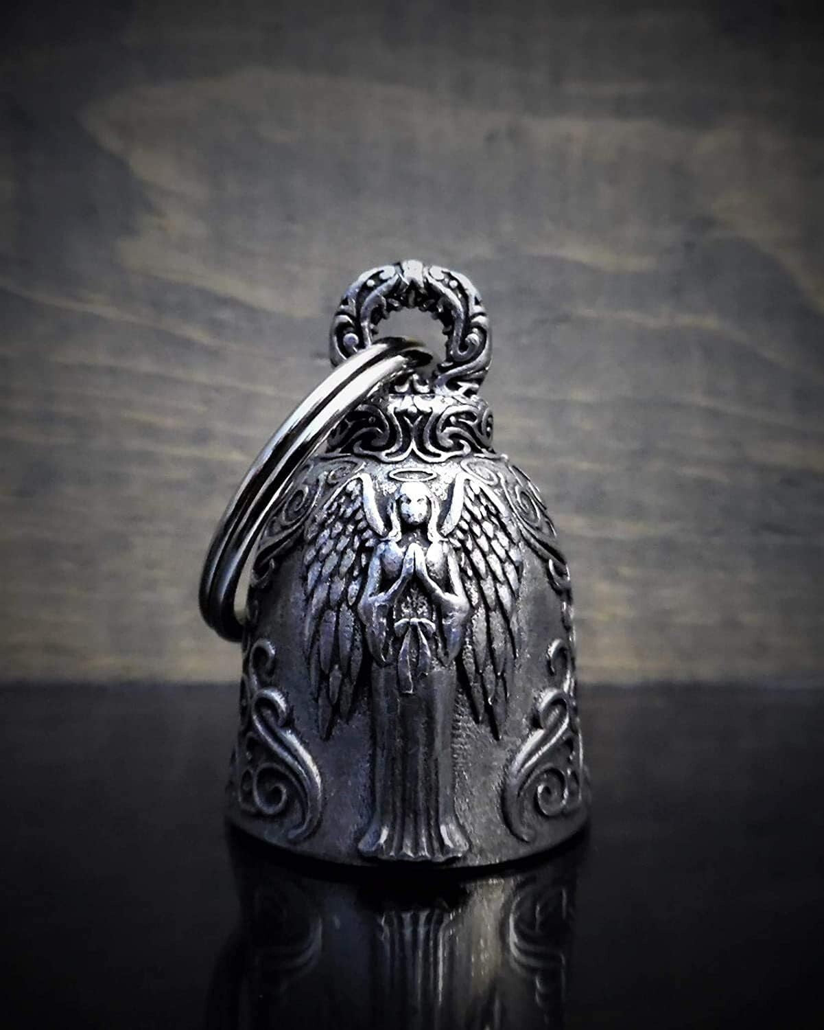 Angel Motorcycle Biker Bell Accessory or Key Chain for Luck