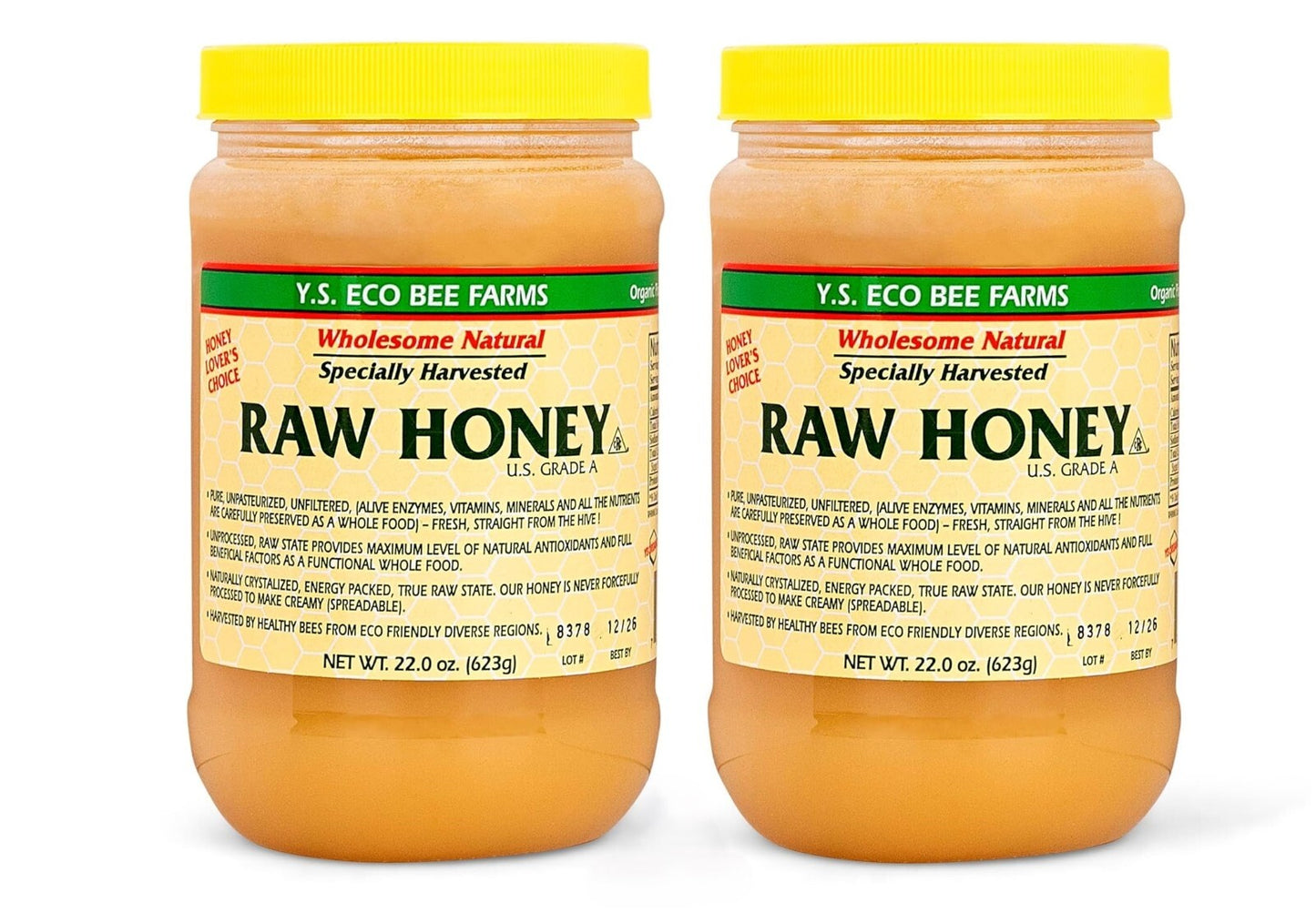 Y.S. Eco Bee Farms Raw Honey  22 oz Pack of 2