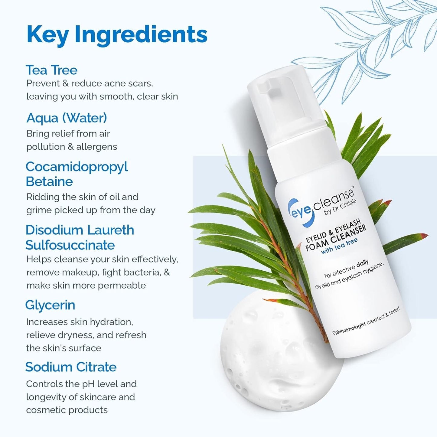 Eyelid and Eyelash Cleanser Foam (100ml)
