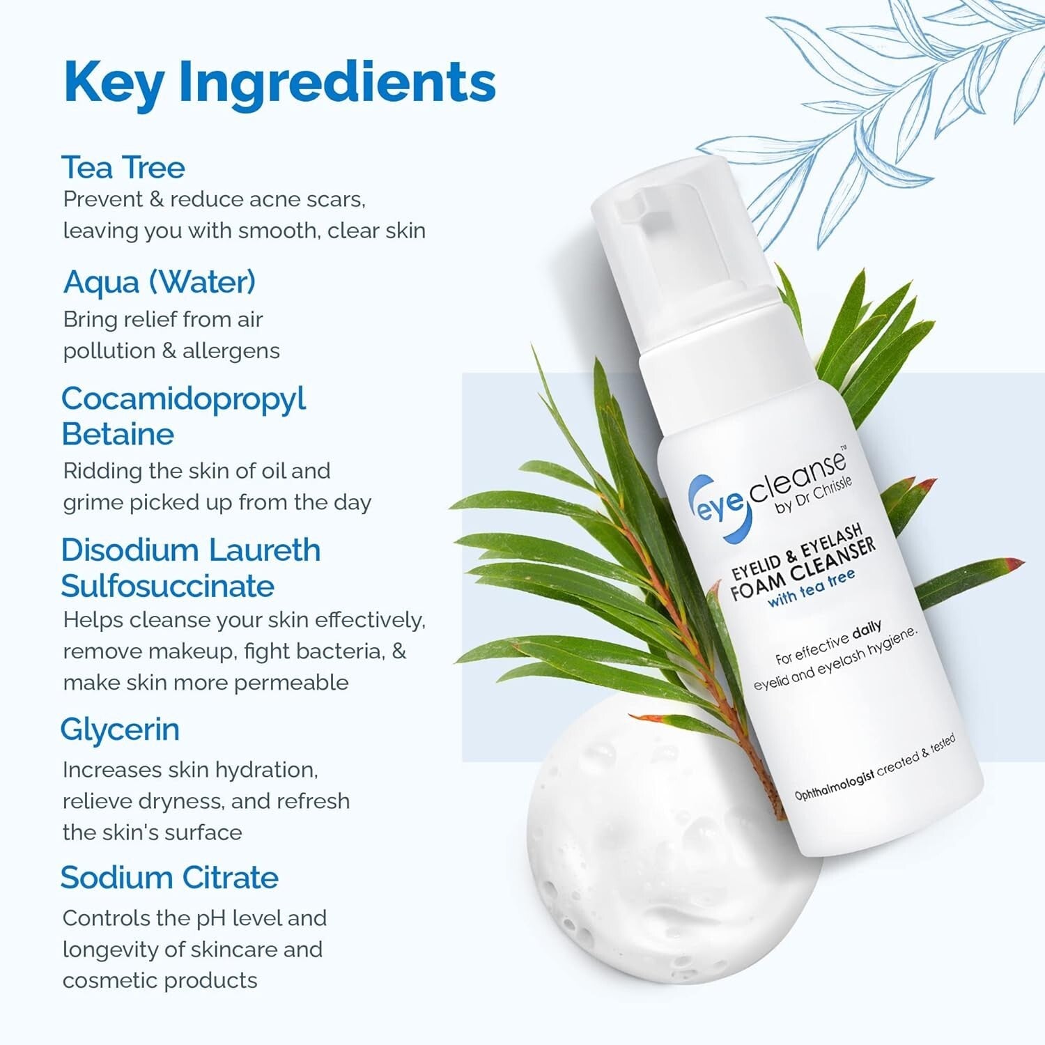 Eyelid and Eyelash Cleanser Foam (100ml)