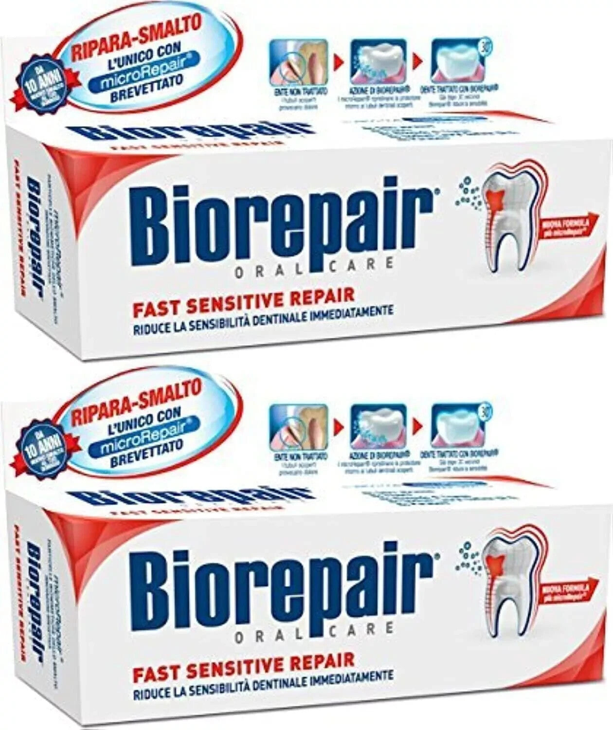 Biorepair "Fast Sensitive Repair" Toothpaste with microRepair - 2 Pack