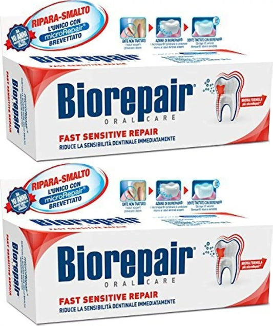 Biorepair "Fast Sensitive Repair" Toothpaste with microRepair - 2 Pack