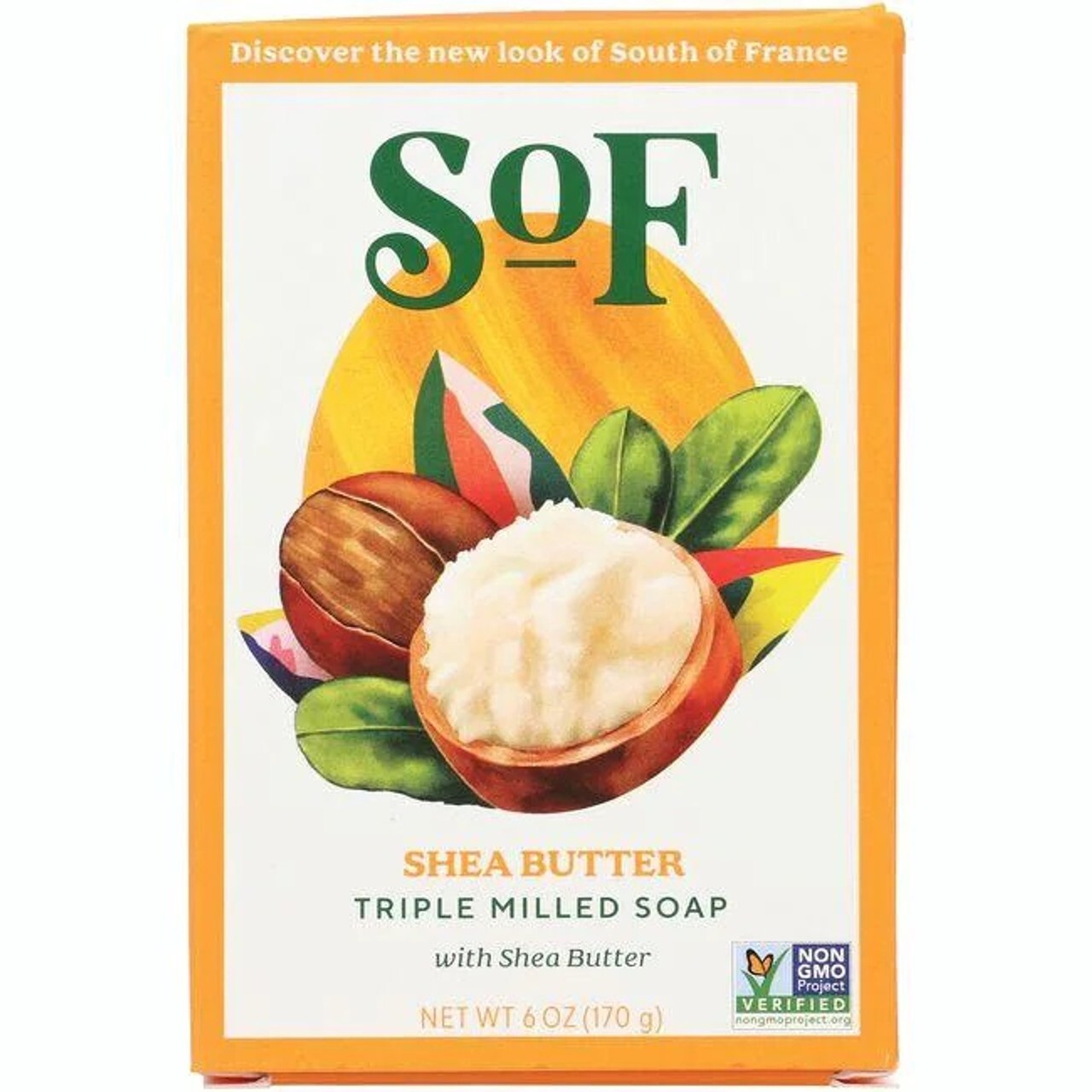 South of France French Milled Bar Soap Shea Butter - 6 oz (3 Pack)