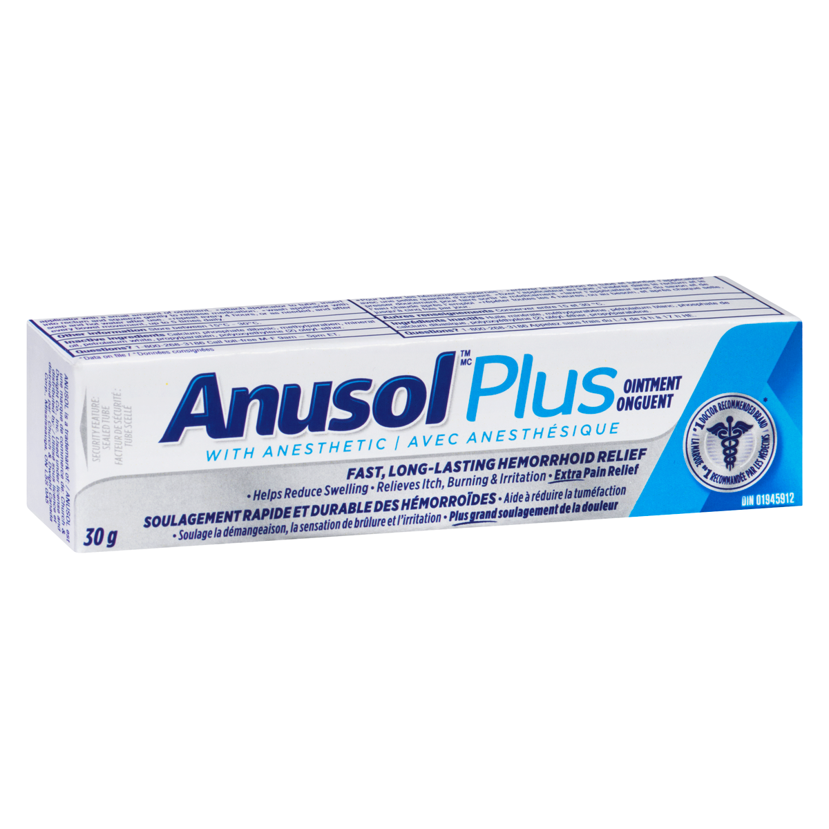 Anusol Plus Hemorrhoidal Ointment Treatment 30g | Fast Relief | Trusted Brand