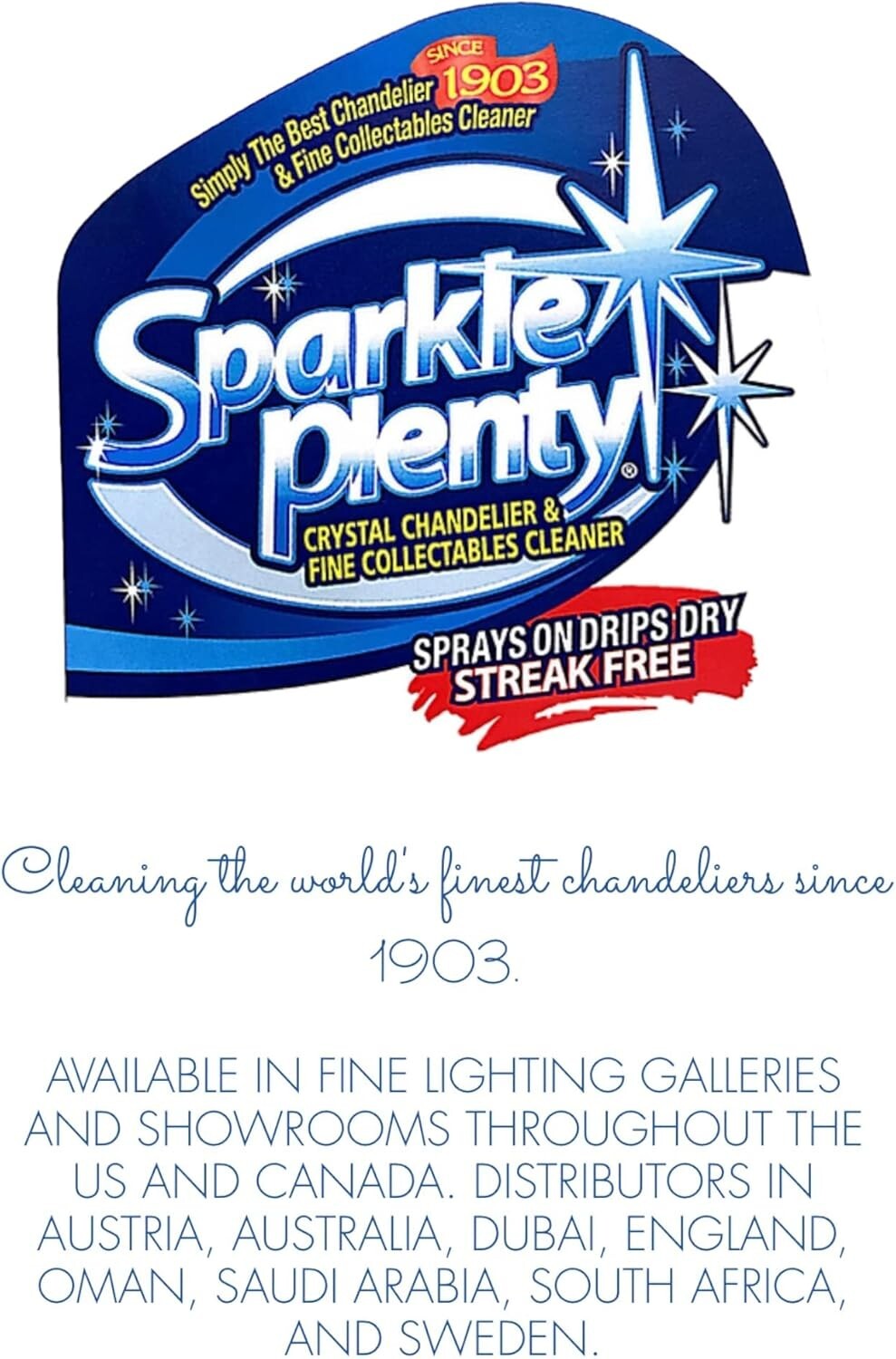 Sparkle Plenty Chandelier Cleaner - 1 gallon - 128 oz