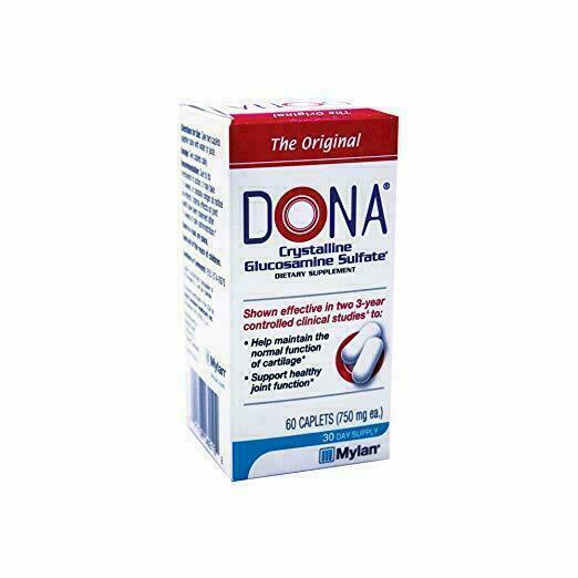 Dona Crystalline Glucosamine Sulfate, 750 Mg, 60 Count (3 Pack)